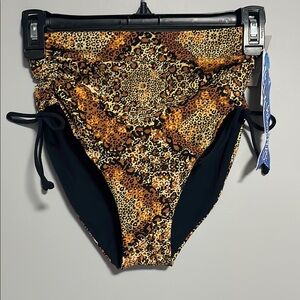 Skinnydippers Reversible High Waist Bikini Bottoms Small NWT